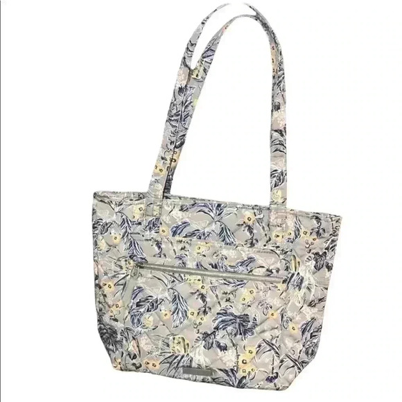 EUC 🔥Vera Bradley Small Tote Bag, Performance Twill in Rain Forest Toile - Picture 6 of 13